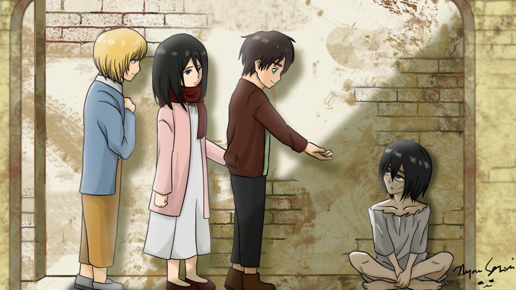 ファンがリヴァイはエレン、ミカサ、アルミンより20歳も年上だってこと