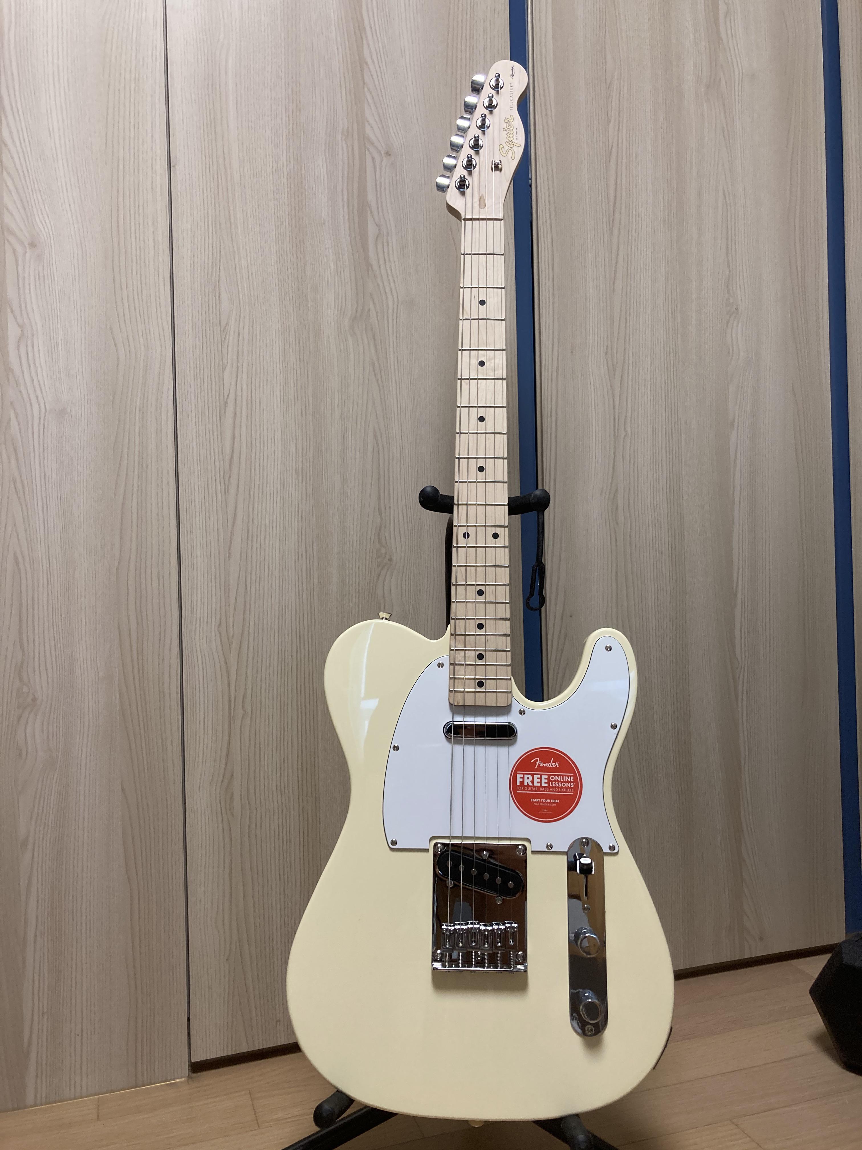 First electric guitar! Squier affinity telecaster in arctic white