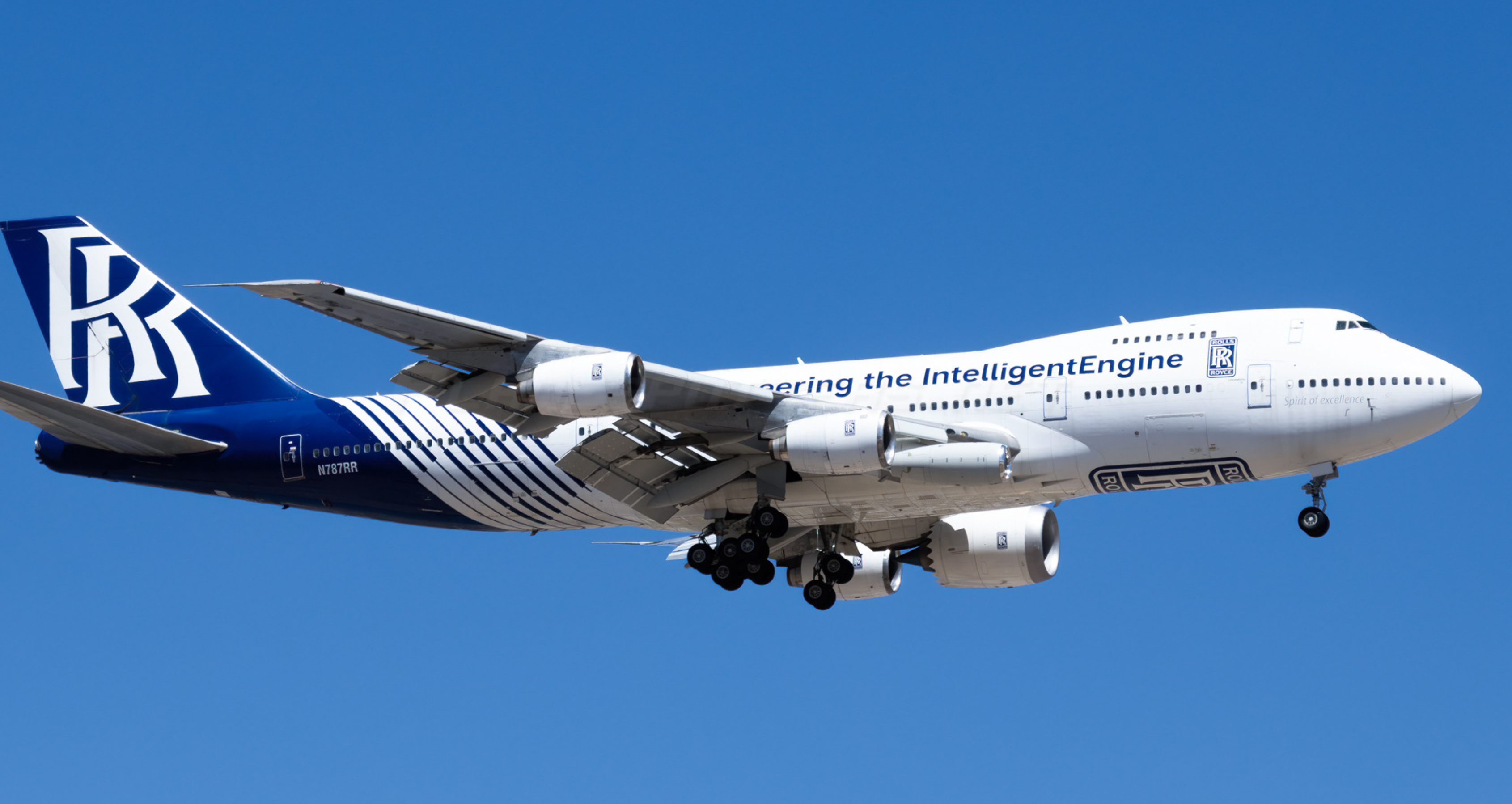 ロールスロイスのテストベッド747-200、エンジン5基搭載（合計3種類