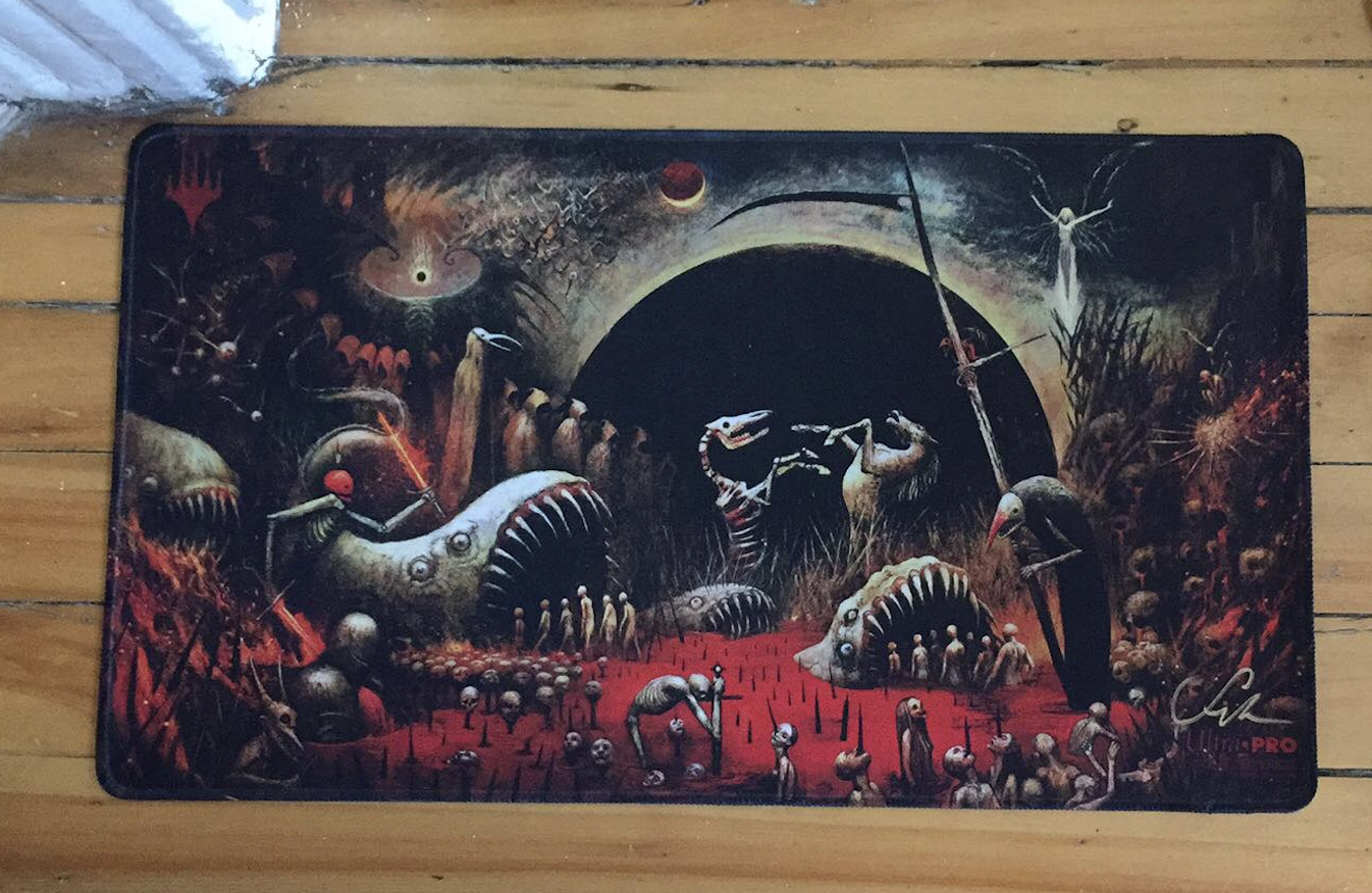 Just received my new signed playmat by Seb McKinnon :)! : r/magicTCG
