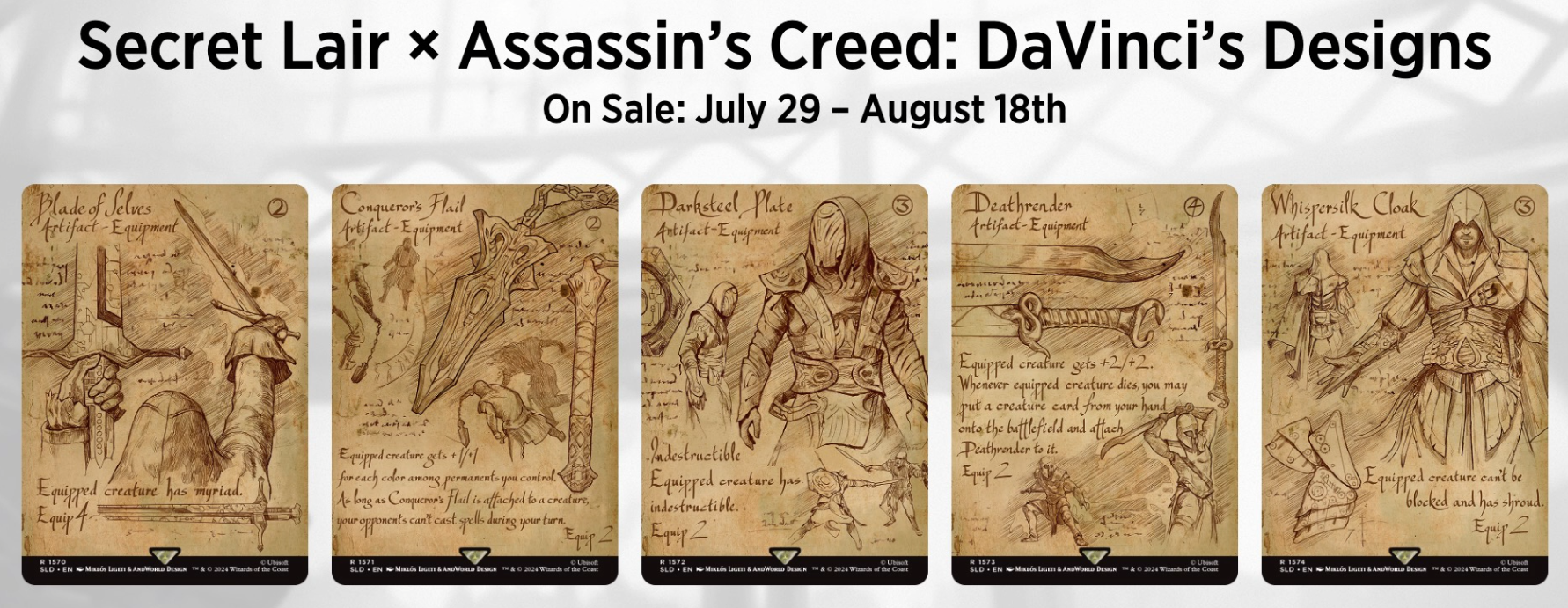 SLD] Secret Lair x Assassin's Creed: DaVinci's Designs (WeeklyMTG