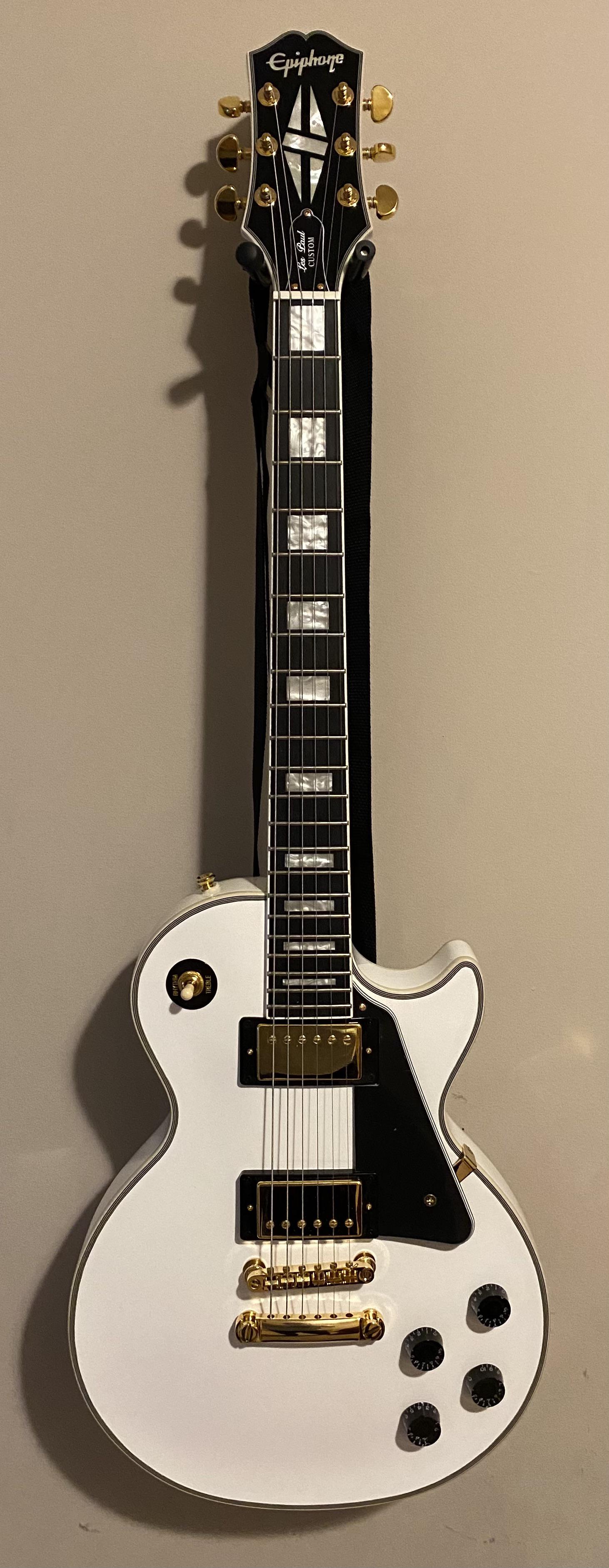 any love for a epiphone les paul custom in alpine white and a