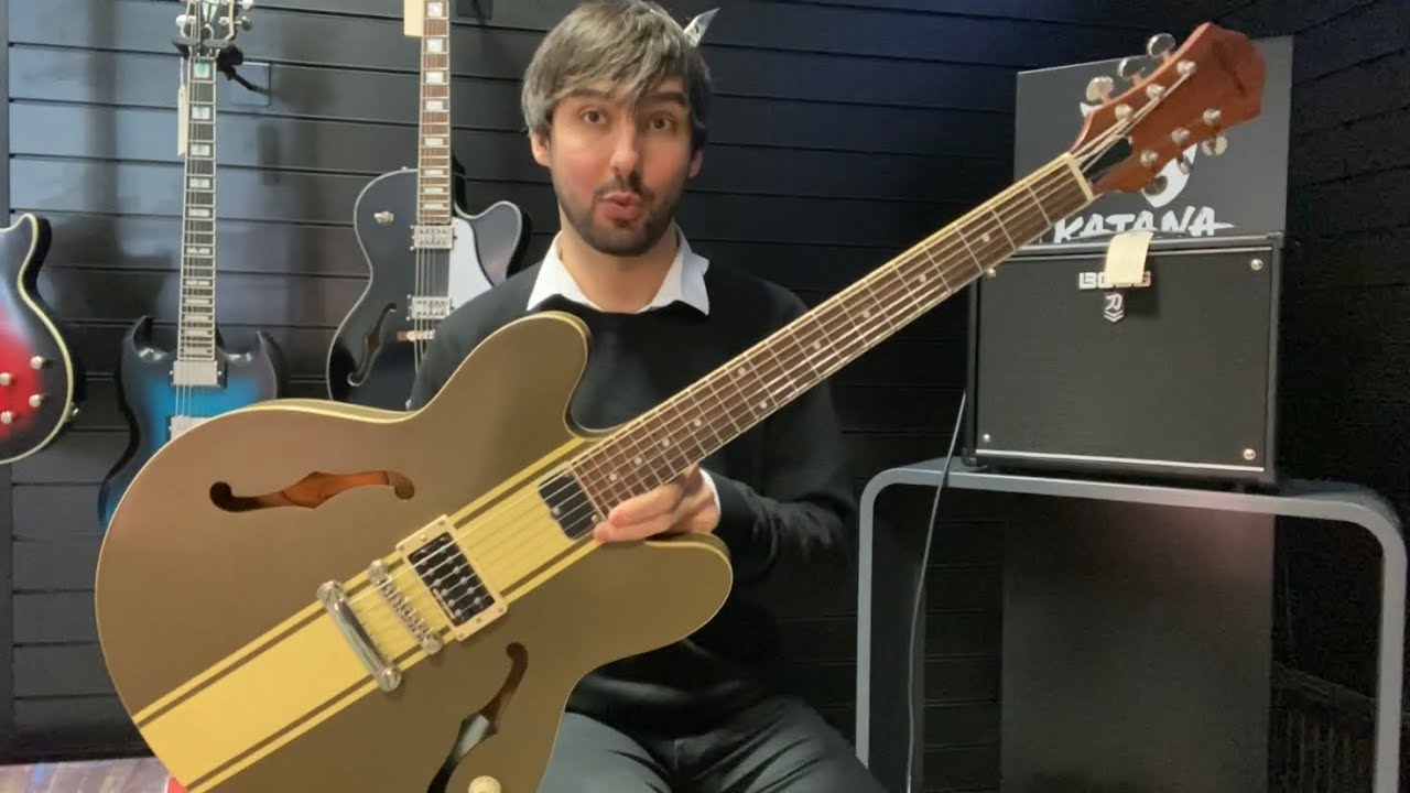 USED Epiphone Tom DeLonge Signature ES-333 Guitar | Brown