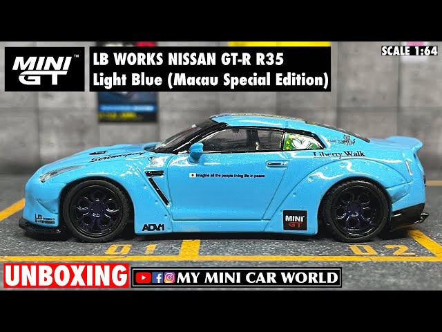 MY MINI CAR WORLD】UNBOXING MINI GT 1/64 LB WORKS NISSAN GT-R R35