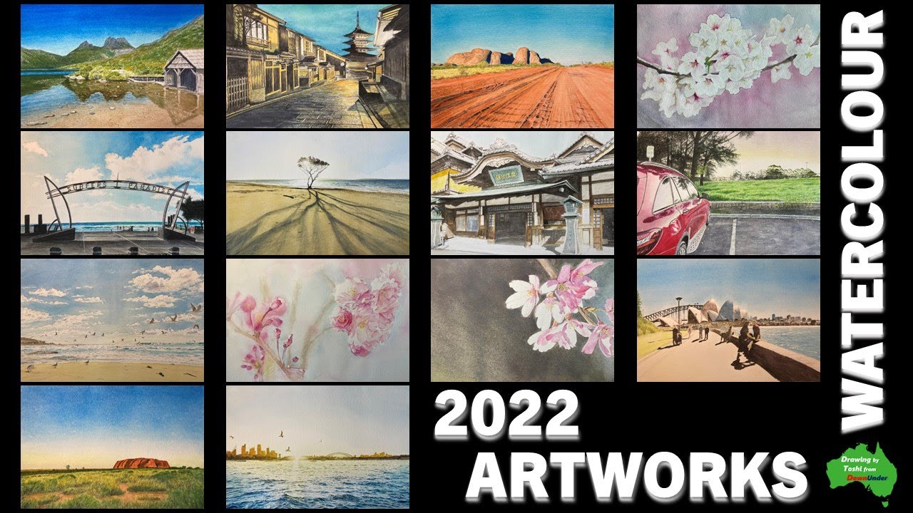 2022 Watercolour Artworks | 2022年水彩画作品集 - YouTube