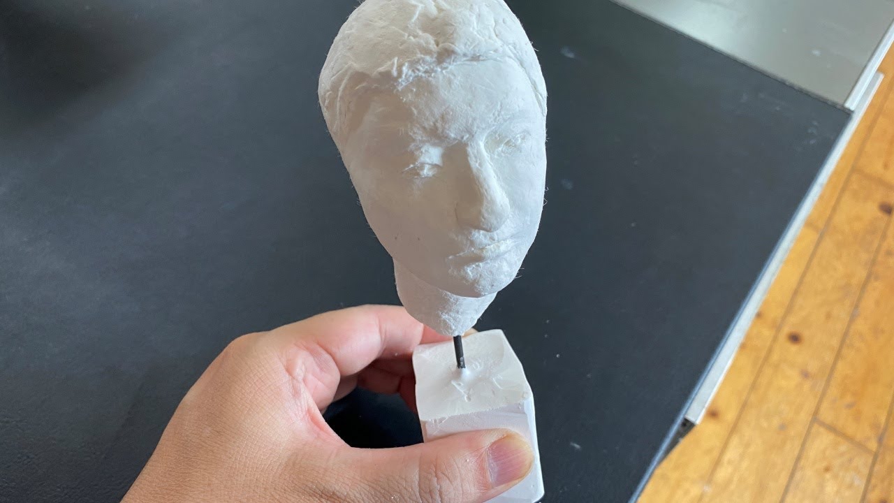 人体塑像】石粉粘土で人体頭部の模刻をします【粘土模刻】石粉粘土で