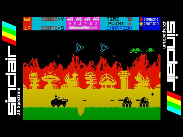 MOON PATROL (1984) Walkthrough, ZX Spectrum - YouTube