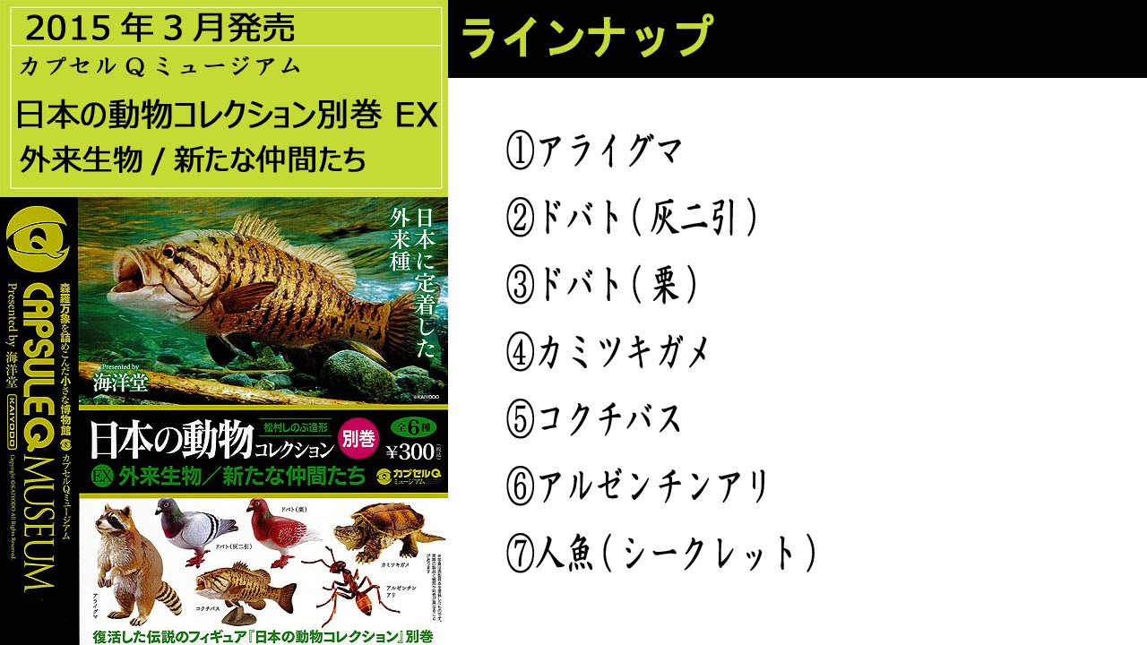 海洋堂 カプセルQミュージアム 日本の動物コレクション 発売済み全