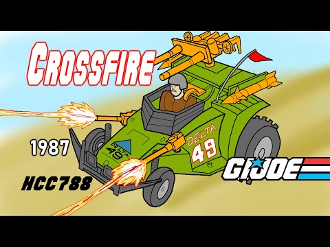 HCC788 - 1987 CROSSFIRE R/C car and RUMBLER Vintage G.I. Joe toy
