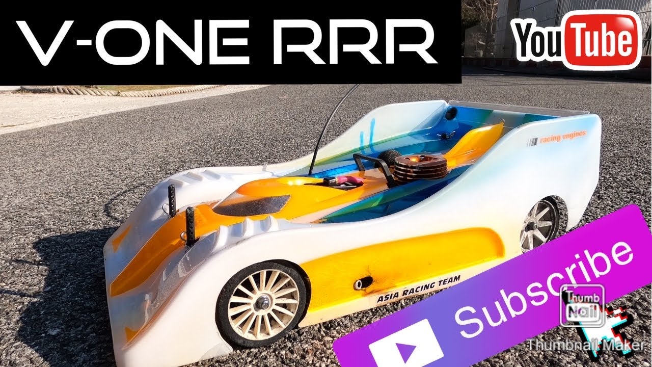 KYOSHO V-ONE RRR 1/10 PISTE VINTAGE - ESSAIS CIRCUIT - YouTube