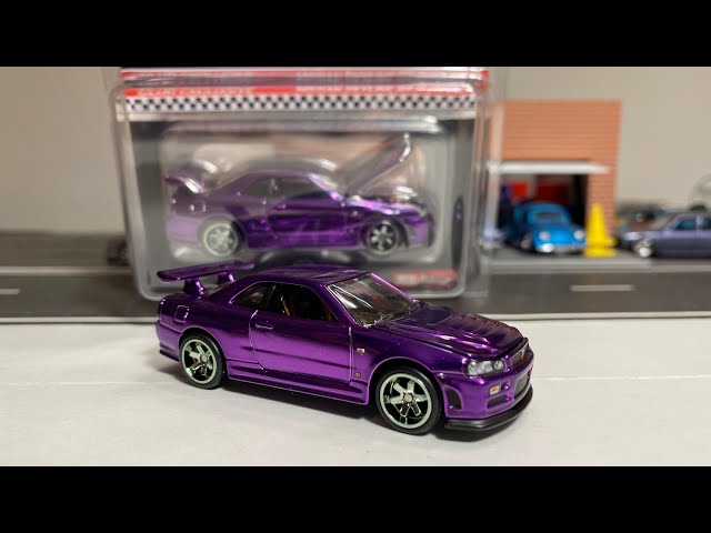 Hot wheels RLC membership Nissan skyline gtr r34 review - YouTube