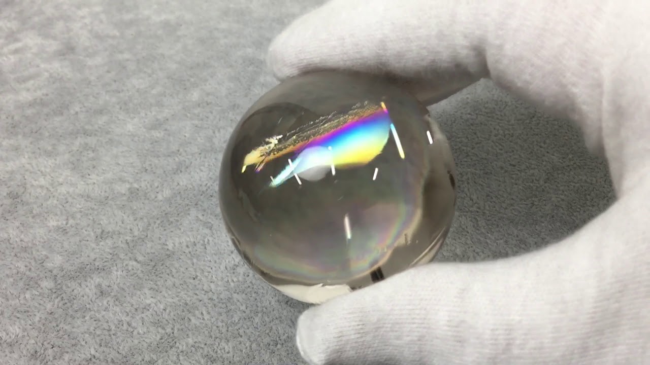 スーパートップクォリティ]レインボースモーキーシトリン丸玉/スフィア