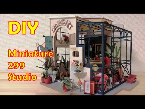 DIY / Miniature Dollhouse KIT / Emily's Flower Shop /Rolife