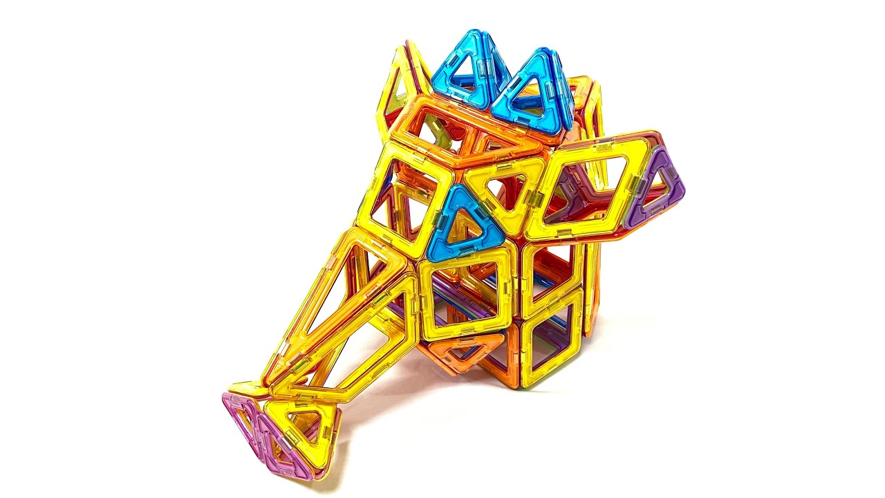 DIY - How To Make Giraffe Head - キリンの頭 の作り方 【MAGFORMERS