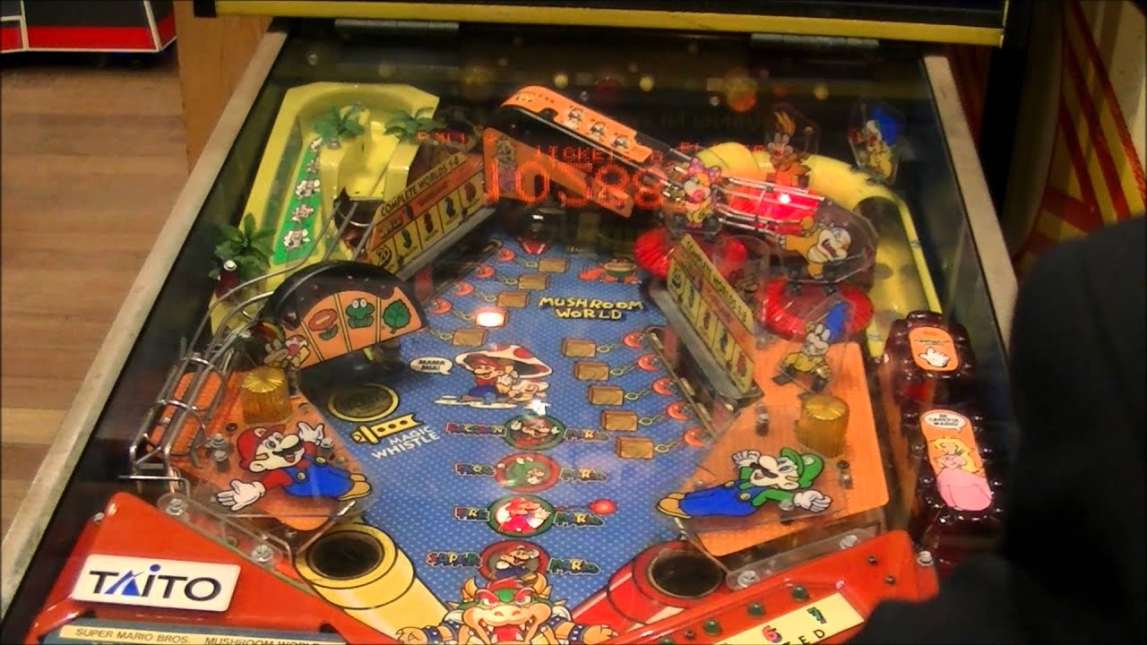 日本ゲーム博物館 Pinball SUPER MARIO BROS MUSHROOM WORLD - YouTube