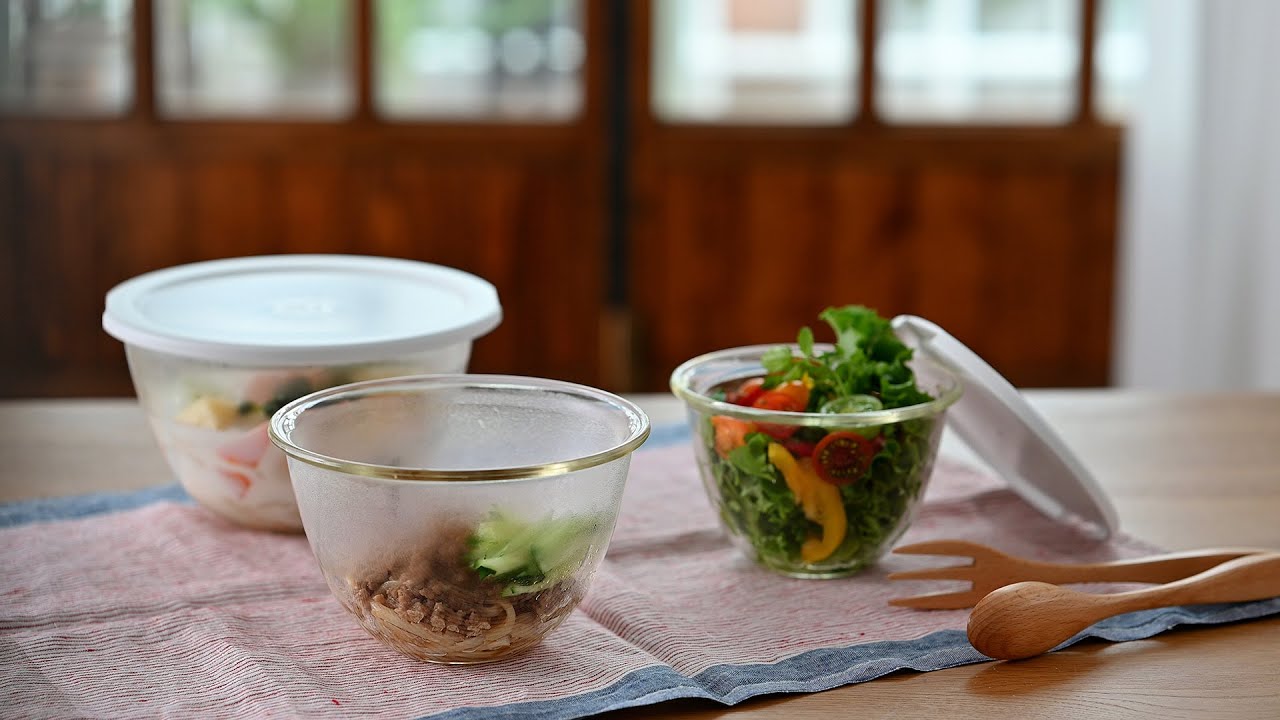 レンジフタ付き耐熱ガラス製ボウル2個セット – HARIO NETSHOP