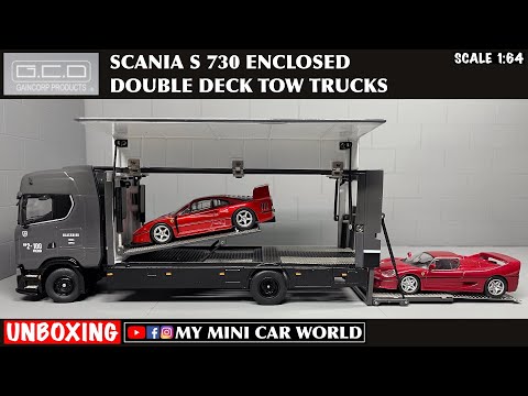 MY MINI CAR WORLD】UNBOXING GCD 1/64 SCANIA S 730 ENCLOSED