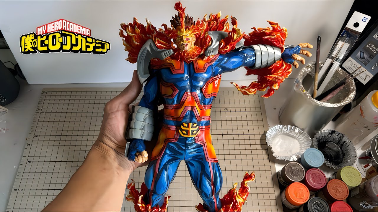 ヒロアカ】一番くじエンデヴァーフィギュアを筆塗りでカッコよくして
