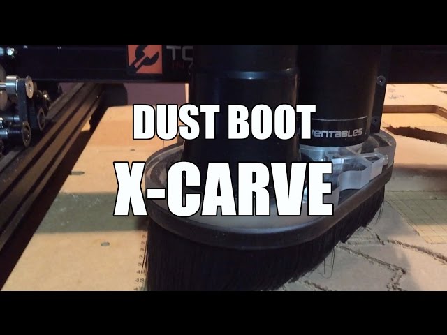 Kent CNC Dust Boot for X-Carve with DeWALT DWP611 Router - YouTube