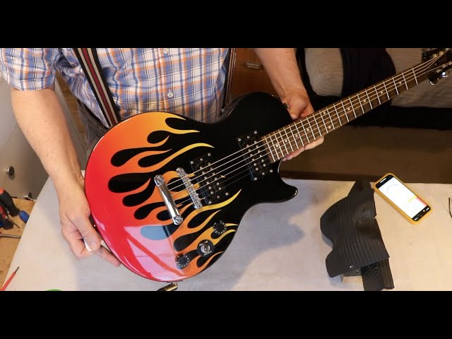 Epiphone Fire Guitar.. flaming nice guitar.. a simple set up