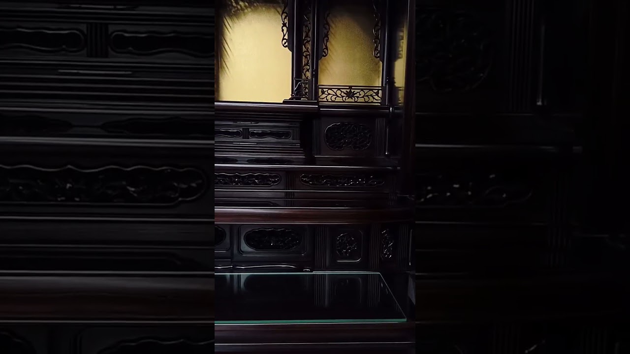 国産 唐木 縞黒檀仏壇 富嶽30号 本黒檀 幅100㎝～