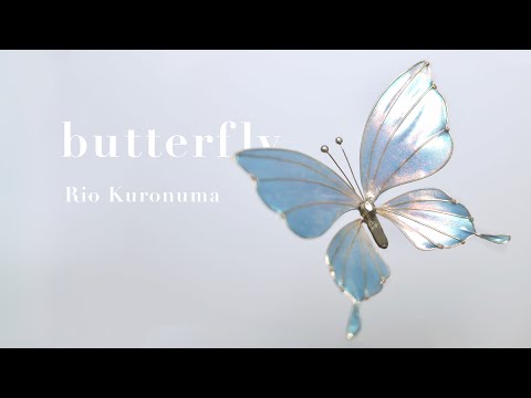 ディップアート】青い蝶々の製作メイキング【ハンドメイド】 - YouTube