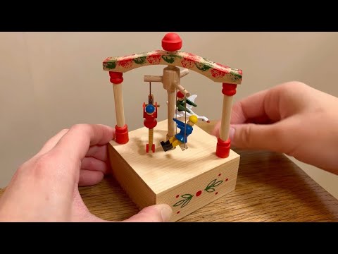 アンリANRI チャーリー・ブラウン野球木彫りオルゴール