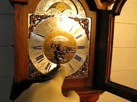 オランダ Warmink WUBA製 アンティーク柱時計 掛け時計 完動品 - YouTube