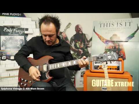 Guitare Xtreme Magazine #77 - Epiphone Vintage G-400 Worn Brown