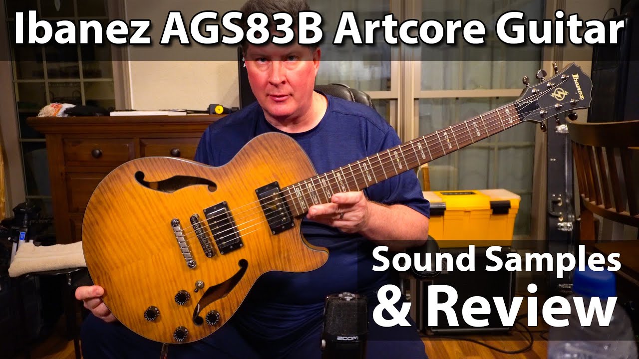Ibanez AGS83B Semi Hollow Guitar - Sounds Samples and Review - YouTube