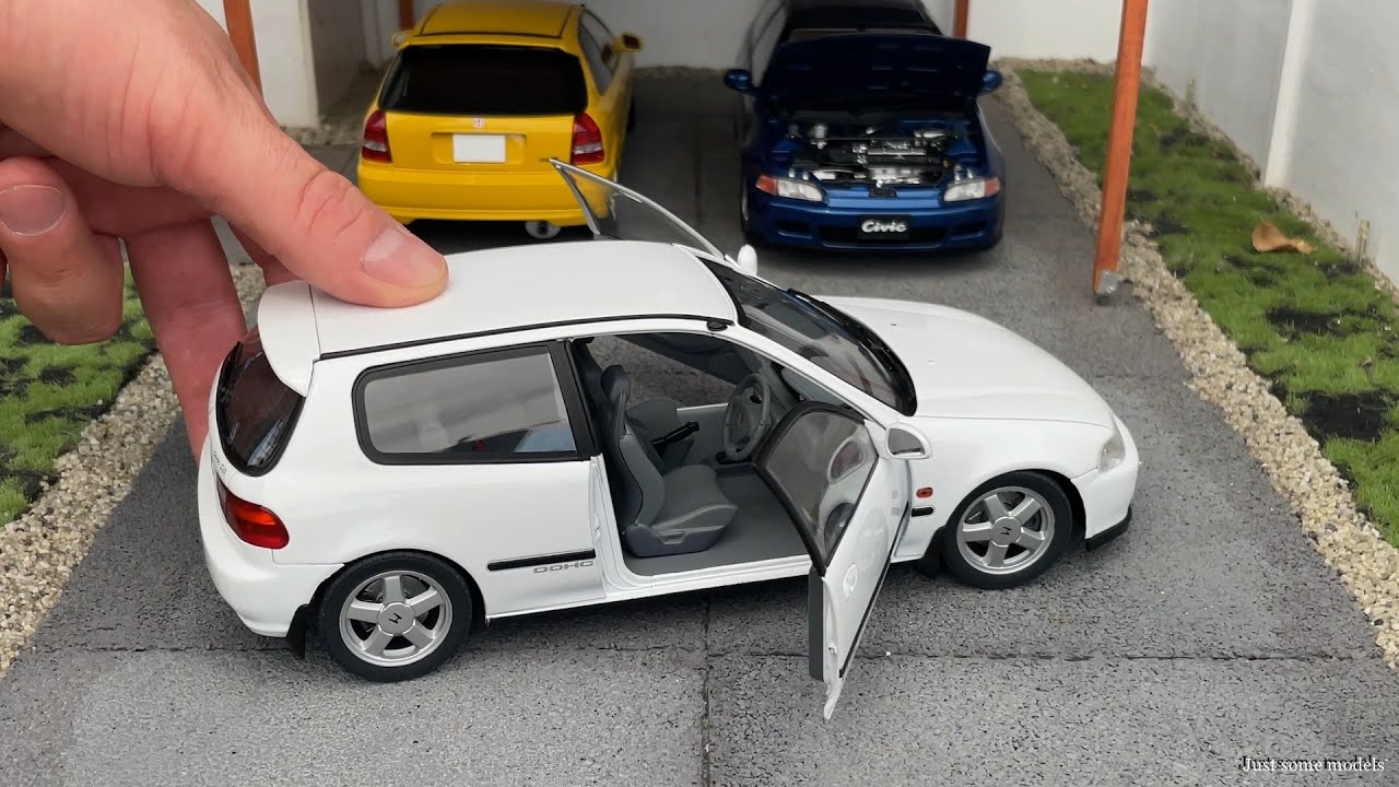 1:18 Honda Civic SiR-II (EG6) 1991, Frost white - Solido [Unboxing