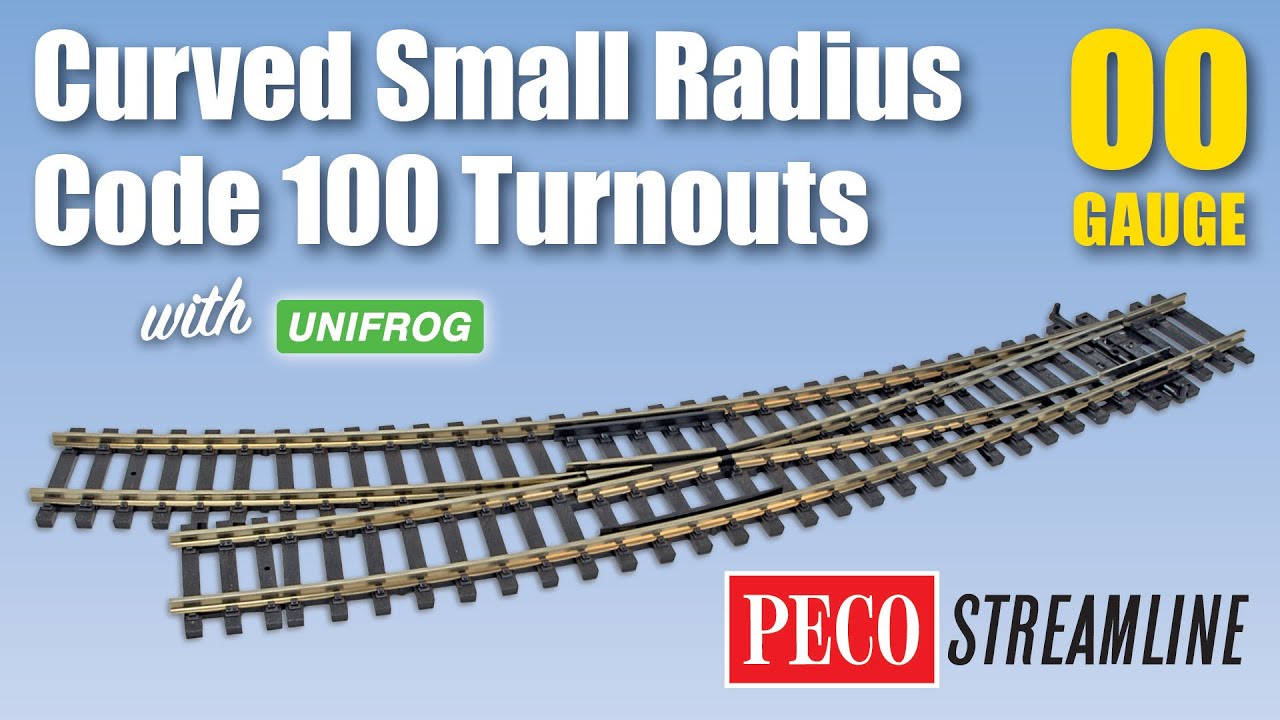 PECO Streamline OO/HO Code 100 Curved Turnouts Small Radius - YouTube