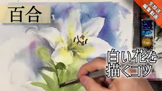 LIVE editing video] Transparent watercolor painting How to draw
