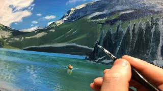 油絵の風景画・Part3.湖を描く編｜Oil painting Self-study - YouTube
