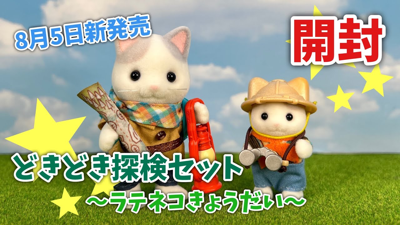 8月5日新発売】どきどき探検セット〜ラテネコきょうだい〜開封