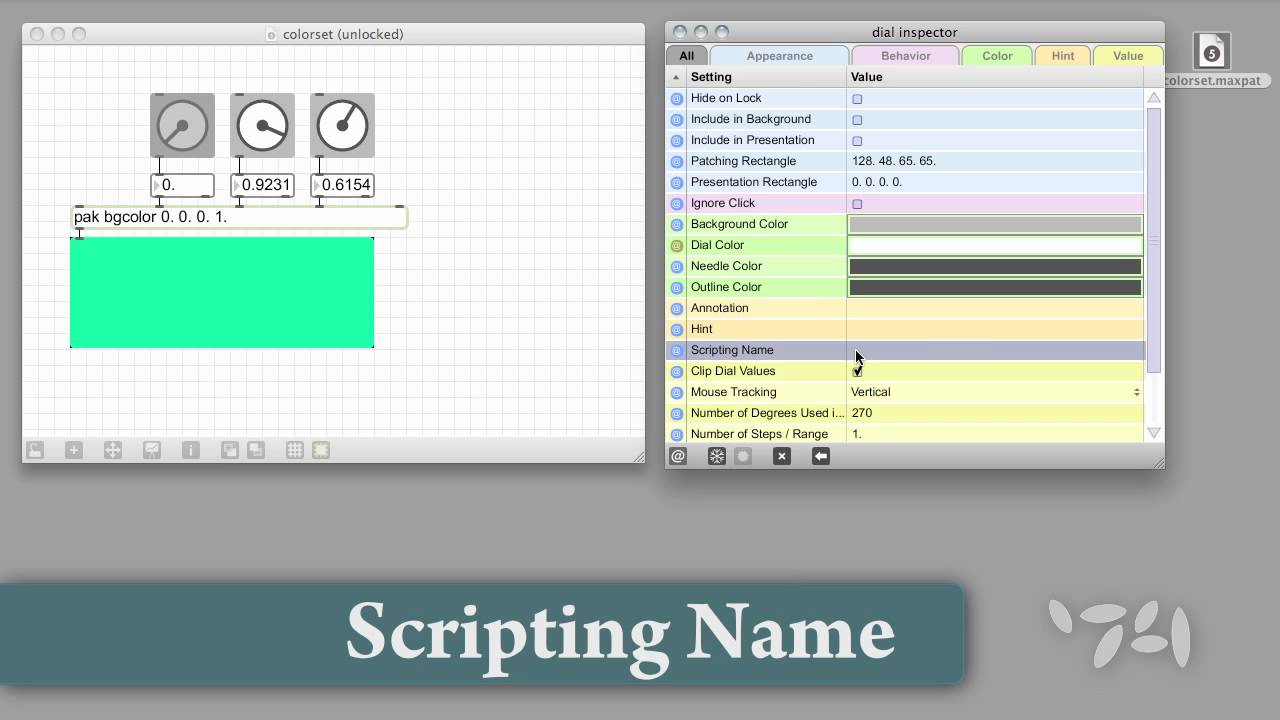 Cycling74 Max/MSP/Jitter Tutorials: pattr #1 Quick Start - YouTube