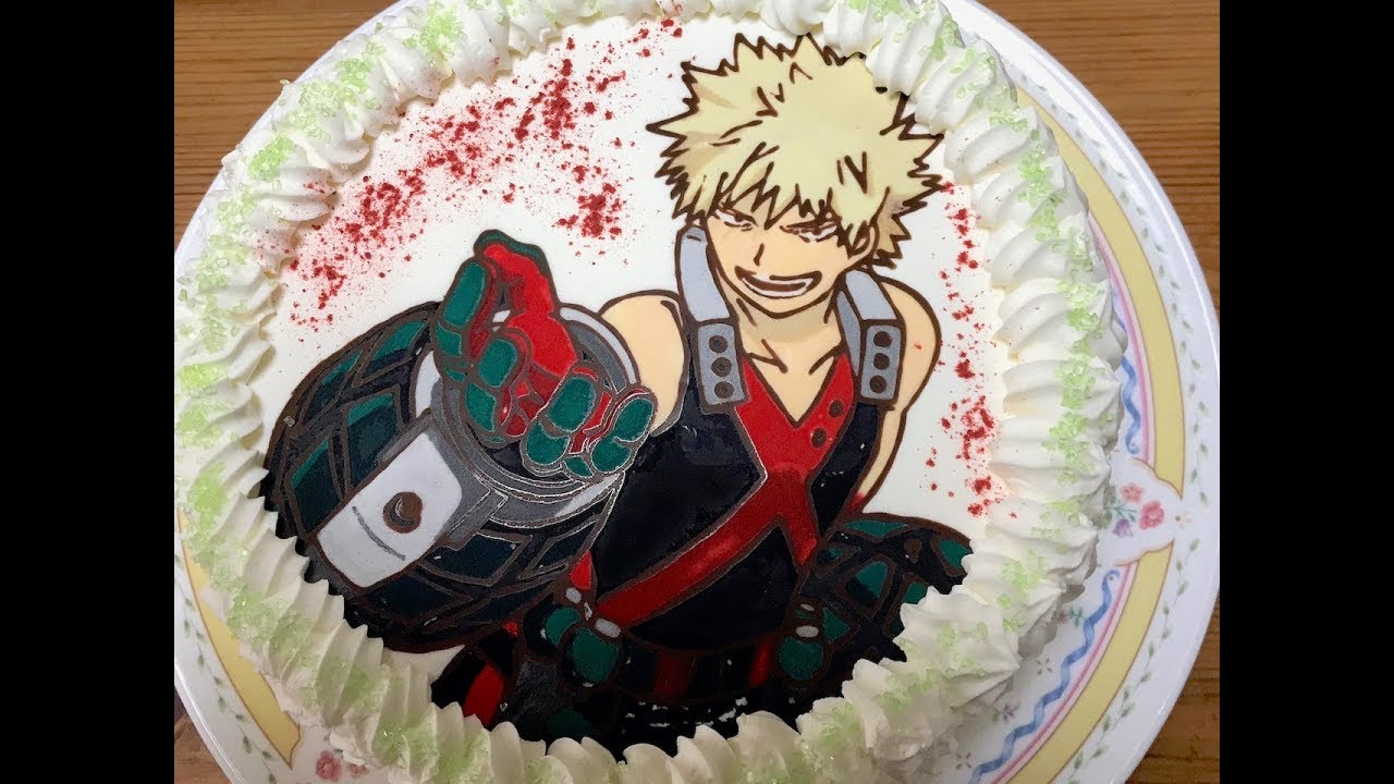 How to make a character cake My Hero Academia Katsuki Bakugou