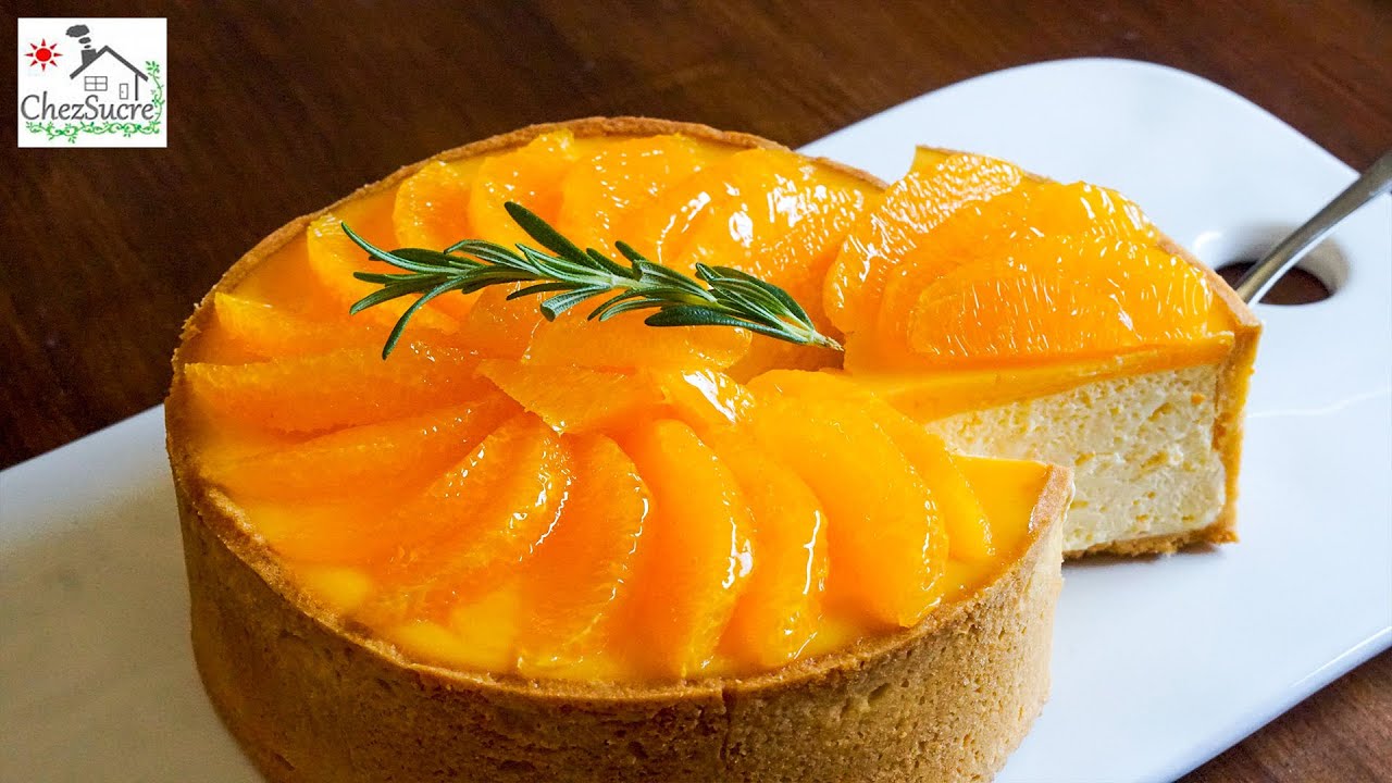 Orange rare cheesecake tart recipe - YouTube