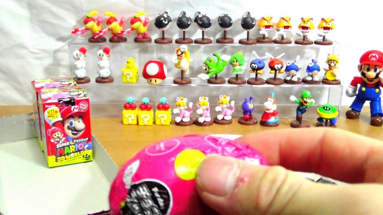 Unboxing] Super Mario Chocolate Egg 3D World 2 Complete with 6