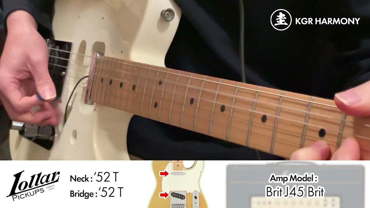 Guitar Pickup Comparison. Lollar TL Vintage Style. (with Pick