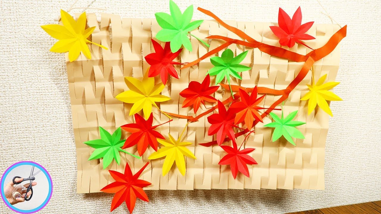 How to make autumn leaves with origami and drawing paper. A