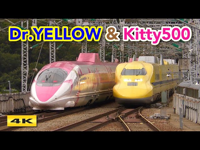ドクターイエロー＆ハローキティ新幹線 奇跡の共演 !!!【4K】 - YouTube