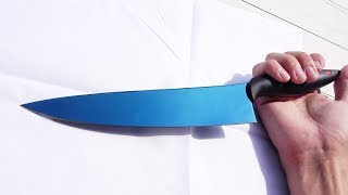 きらめく青い包丁の切れ味が恐ろしすぎた。 - YouTube