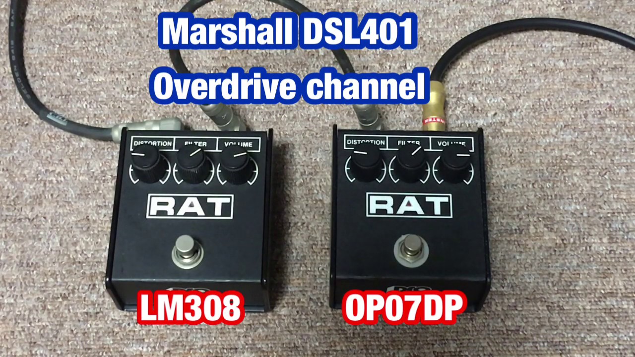 PROCO RAT2 オペアンプ比較検証動画 - YouTube