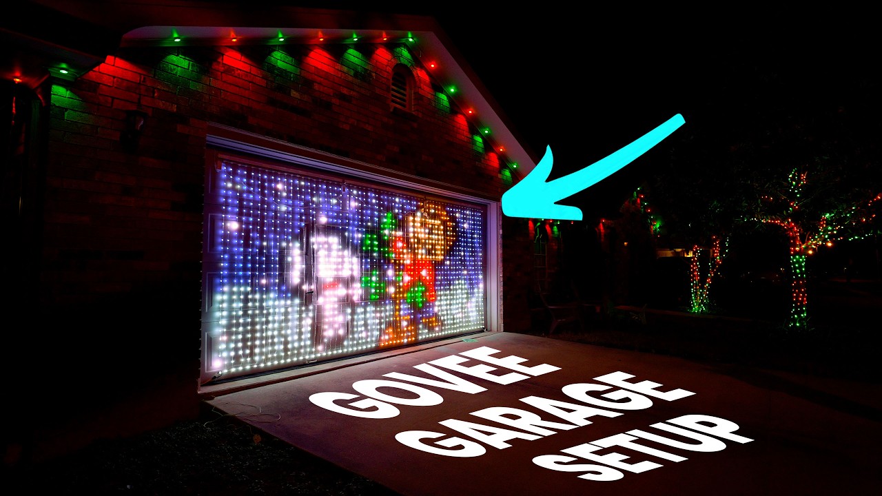 The EASIEST Way to Install Govee Curtain Lights 2 on a Garage Door
