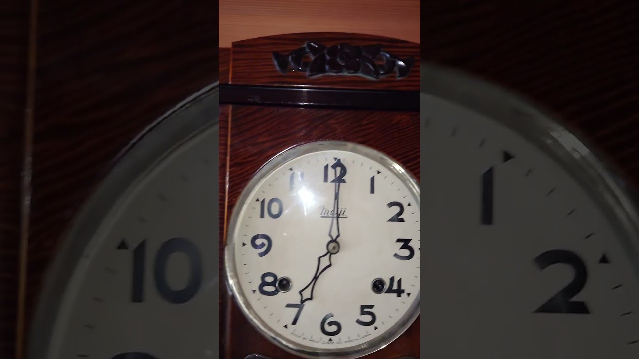 明治時計 チンチャン打ち 宮型ゼンマイ振り子時計 - YouTube
