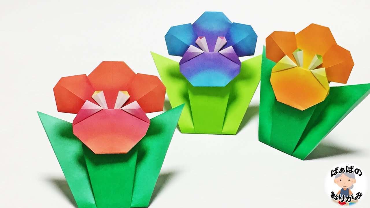 Origami Flowers are cute ~ Origami Flower tutorial [Audio