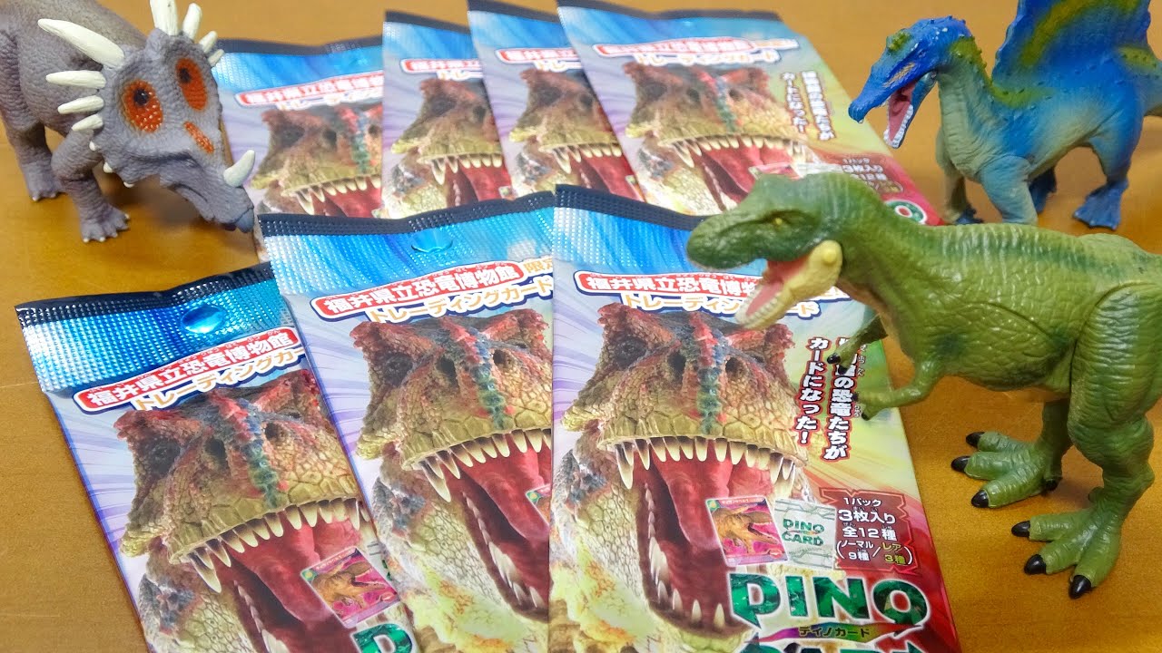 福井県立恐竜博物館限定 トレーディングカード 7袋開封!キラキラのレア