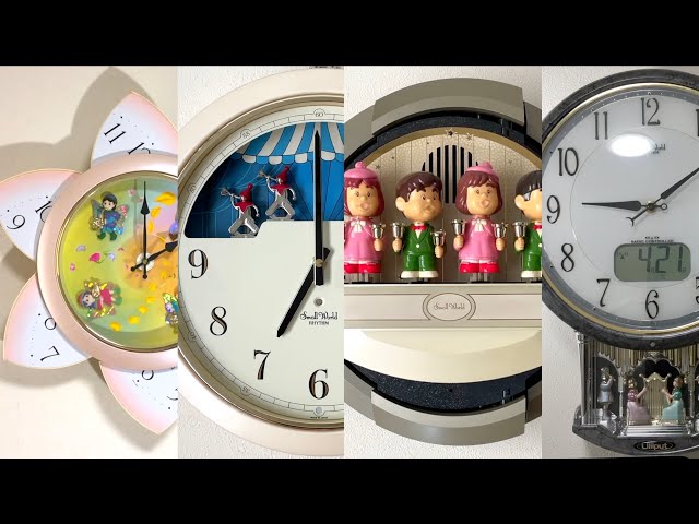 からくり時計集#1 スモールワールド 意外性からくり時計 - YouTube