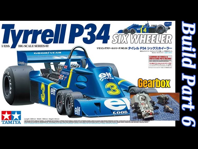 Tamiya 1/12 Scale Tyrrell P34 Six Wheeler Formula 1 Car. Part 6